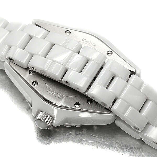 シャネル CHANEL J12 白セラミック 33mm 12Pダイヤ H1628 レディース 