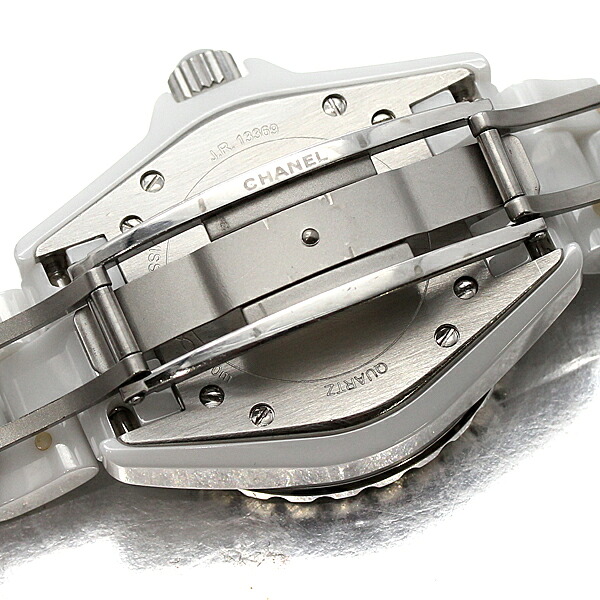 シャネル CHANEL J12 白セラミック 33mm 12Pダイヤ H1628 レディース 