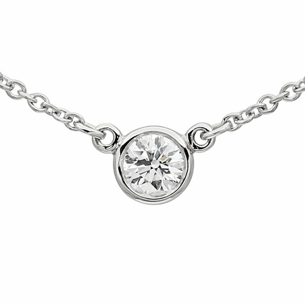 ティファニー TIFFANY&Co. エルサ・ペレッティ バイザヤード シングル ダイヤモンド プラチナ ネックレス 41cm Pt950 宝石 ジュエリー アクセサリー 女性 レディース おしゃれ ファッション 誕生石 4月 誕生日 バースデー プレゼント ブランド|質・丸滝
