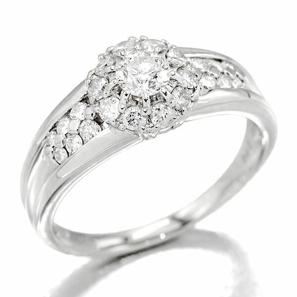プラチナ ダイヤモンド リング 15号 D0.289ct/0.46ct Pt900 指輪 宝石 ジュエリー アクセサリー レディース 女性 誕生石 4月 誕生日 バースデー プレゼント