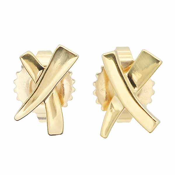 楽天市場】（新品仕上げ済）ティファニー TIFFANY キス ピアス K18 YG