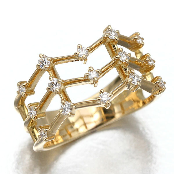 タサキ TASAKI ダイヤモンド K18YG リング 13.5号 D0.25ct イエローゴールド750 5.4g 田崎真珠 指輪 宝石 ジュエリー アクセサリー おしゃれ ファッション 女性 レディース 誕生石 4月 誕生日 バースデー プレゼント ブランド 結婚式 パーティー