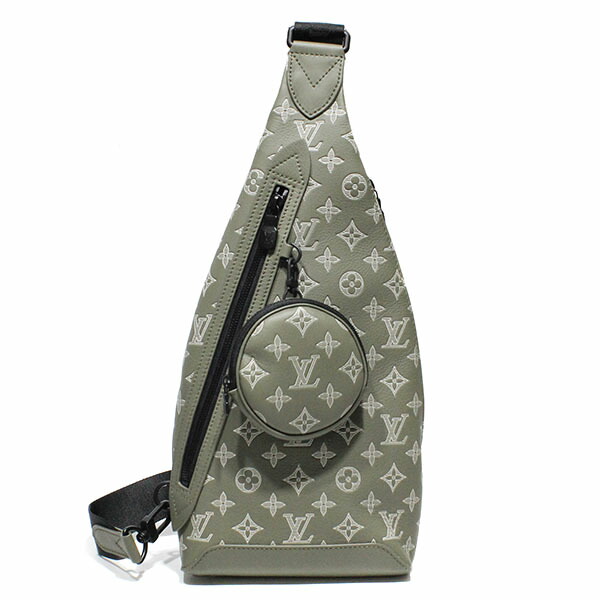 ルイ・ヴィトン LOUIS VUITTON モノグラム・シャドウ デュオ・スリングバッグ M12486 クロスボディバッグ  ショルダーバッグ オリーブ緑であること 緑系 ブランド名 成人男性 メンズ 曲がった掛け 膝掛け 心地好い BAG 黒いこと金具 2024AW 今めかしい 生まれ落ちる日 差し上げ物 差し上げ物