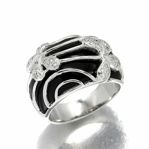 楽天市場】K18WG オニキス ダイヤモンド リング指輪 リング 18金