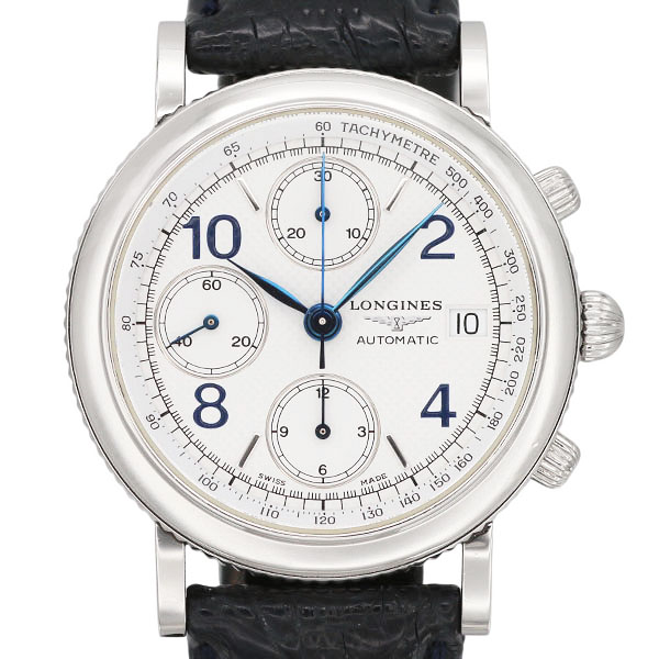 ロンジン LONGINES グランドクラシック クロノグラフ L4.652.4 自動巻き 38mm SS 中古 メンズ腕時計 デイト ステンレススチール 通勤 ビジネス フォーマル カジュアル プレゼント｜質・丸滝