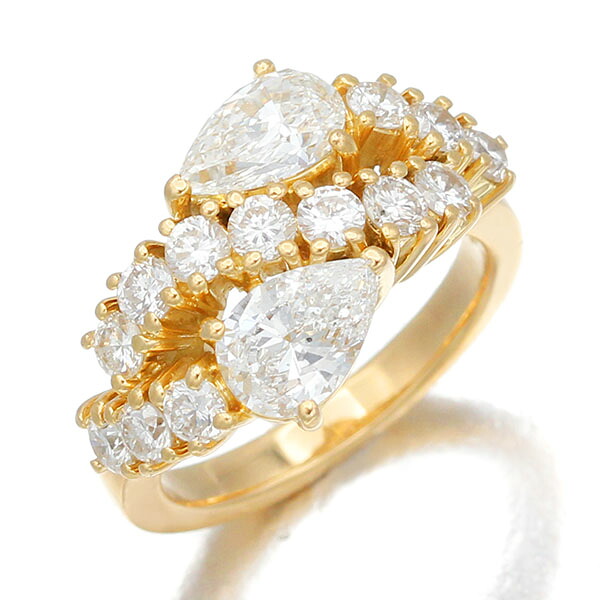 K18YG ダイヤモンド リング 8号 D1.22ct/0.88ct イエローゴールド750 6.1g 指輪 宝石 ジュエリー アクセサリー 女性 レディース おしゃれ 華やか ファッション 誕生石 4月 誕生日 バースデー 記念日 プレゼント|質・丸滝