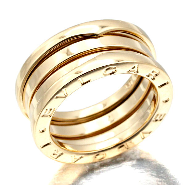 ブルガリ BVLGARI ビー・ゼロワン リング #50 K18YG 750 18金 イエローゴールド 9.2g レディース 中古 正規品 指輪 B-zero1 2バンド アクセサリー ジュエリー ファッション ギフト 誕生日 記念日 プレゼント
