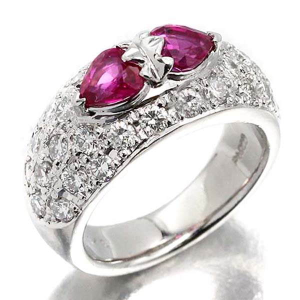 プラチナ PT900 ルビー D1.40ct R1.44ct リング 11号 16.2g レディース 中古 ジュエリー 指輪 宝石 ギフト プレゼント 誕生日 記念日 フォーマル 普段使い 上品 アクセサリー|質・丸滝