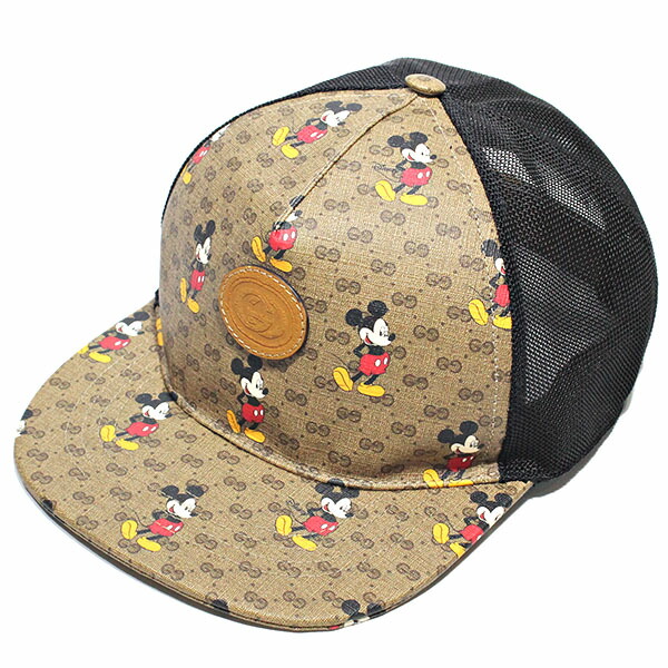 ✨GUCCI✨ グッチ Disney ディズニー コラボ バケットハット　帽子 グッチ ハット ディズニーコラボ GGシュプリーム茶 キャップ
