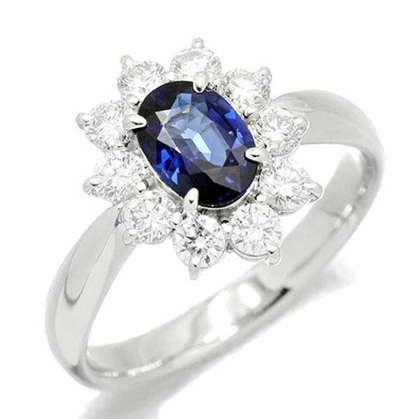楽天市場】プラチナ サファイア ダイヤモンド リング 13号 S7.17ct D2