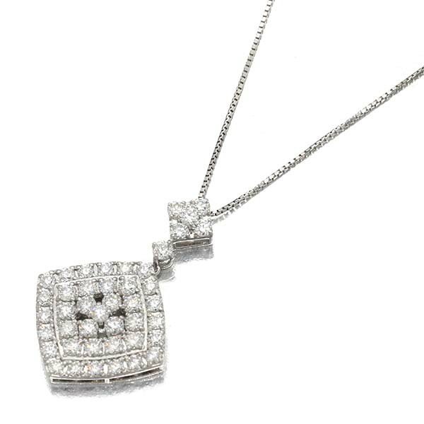 プラチナ ダイヤモンド ネックレス D2.00ct 45cm 6.9g レディース 中古 ペンダント ジュエリー アクセサリー 上品 普段使い 記念日 誕生日 ギフト プレゼント PT900 PT850 115,500円