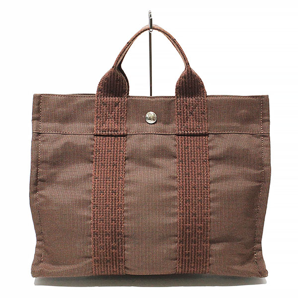 楽天市場】HERMES エルメス エールライントートMM ナイロンキャンバス