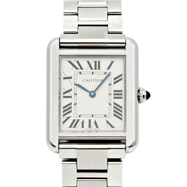 カルティエ Cartier タンクソロ SM W5200013 シルバー文字盤 SS レディース腕時計 クォーツ 16.5mm TANK SOLO ステンレススチール ウォッチ watch 女性 普段使い ファッション おしゃれ 誕生日 バースデー プレゼント ブランド