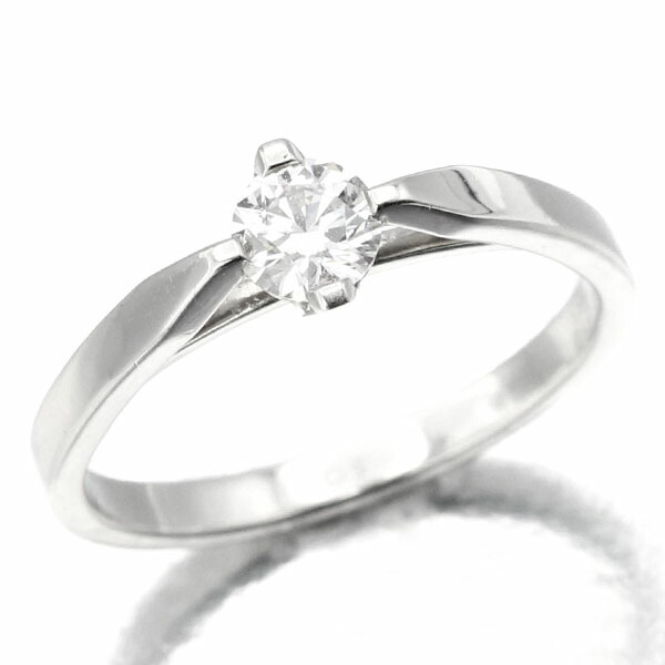ヴァンクリーフアーペル VanCleef&Arpels プラチナ ダイヤモンド リング #50 Pt950 宝石 一粒ダイヤ ジュエリー 指輪 アクセサリー 女性 レディース シンプルデザイン おしゃれ ファッション 誕生石 4月 誕生日 バースデー 記念日 プレゼント ブランド