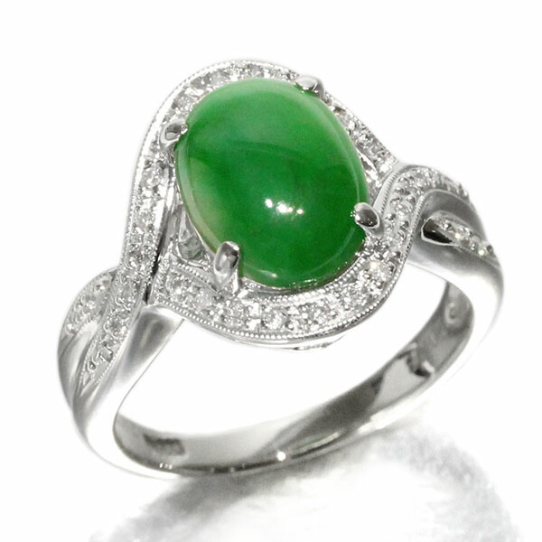 楽天市場】翡翠 リング ヒスイ (5月誕生石) 鑑別書付 プラチナ