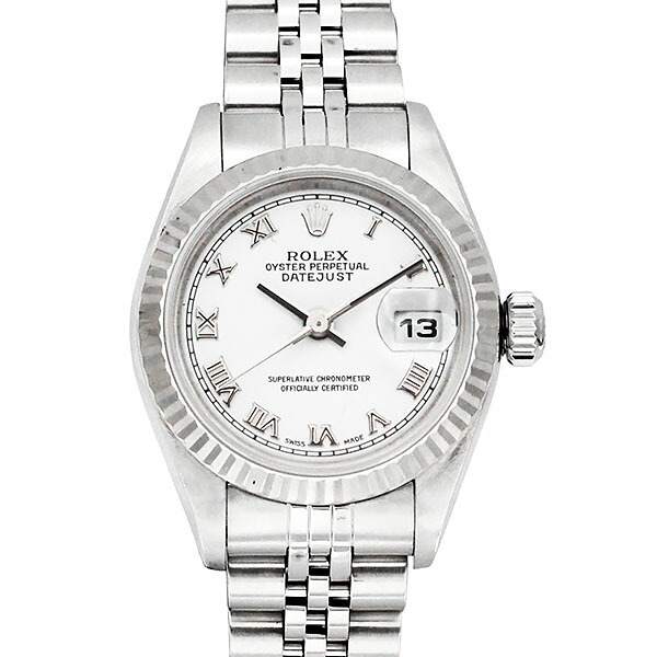 ロレックス ROLEX デイトジャスト 79174 ホワイト文字盤 P番(2000年) SS/WG レディース腕時計 自動巻き DATEJUST 26mm ホワイトゴールド750 ウォッチ watch 女性 ファッション おしゃれ 誕生日 プレゼント ブランド