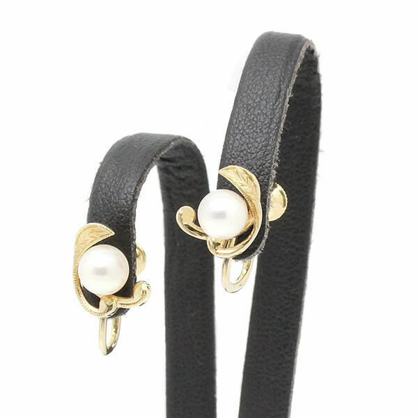 楽天市場】MIKIMOTO ミキモト フラワーモチーフ パール ピアス K18YG