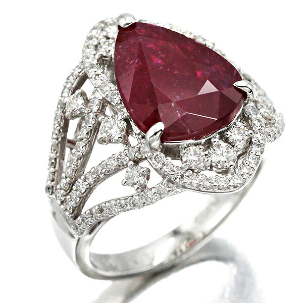 プラチナ ルビー ダイヤモンド リング 12号 R4.02ct D0.99ct Pt900 宝石 ジュエリー アクセサリー 指輪 ゴージャス 豪華 レディース 女性 7月 誕生石 バースデー 記念日 ギフト 誕生日 プレゼント 贈り物|質・丸滝