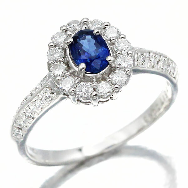 サファイア　ダイヤモンド　プラチナリング13号 楽天市場】プラチナ サファイア ダイヤモンド リング 13号 S7.17ct D2