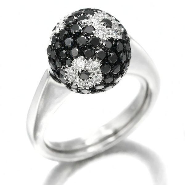 ポンテヴェキオ Ponte Vecchio フラワーモチーフ リング K18WG ブラックダイヤモンド ダイヤモンド BK/D1.91ct 7.5号 8.0g レディース 中古 18金 ゴールド 750 指輪 ジュエリー ブランド 人気 定番 花モチーフ ギフト プレゼント 記念日 贈り物｜質・丸滝 132,000円