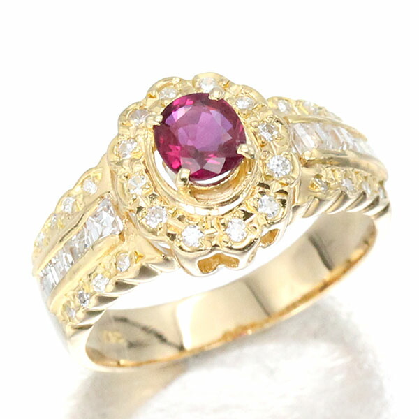 楽天市場】K18YG ルビー ダイヤモンド リング 13号 イエローゴールド