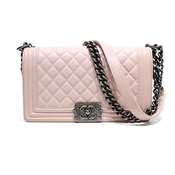 シャネル CHANEL ボーイシャネル A67086 チェーンショルダー ココマーク ラムスキン ヴィンテージシルバー金具 ピンク ショルダーバッグ 肩掛け 斜め掛け ファッション おしゃれ レディース 女性 誕生日 バースデー プレゼント ブランド