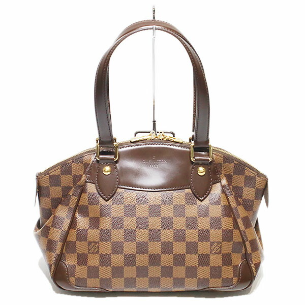 ルイ・ヴィトン LOUIS VUITTON ヴェローナPM N41117 ダミエ・エベヌ ハンドバック レディース 中古 赤銅色 ゴールド金具 ショルダーバッグ なめし革 ダミエキャンバス 肩かけ 通い デイリー フォーマル 心地よい 流行り物 差し上げ物