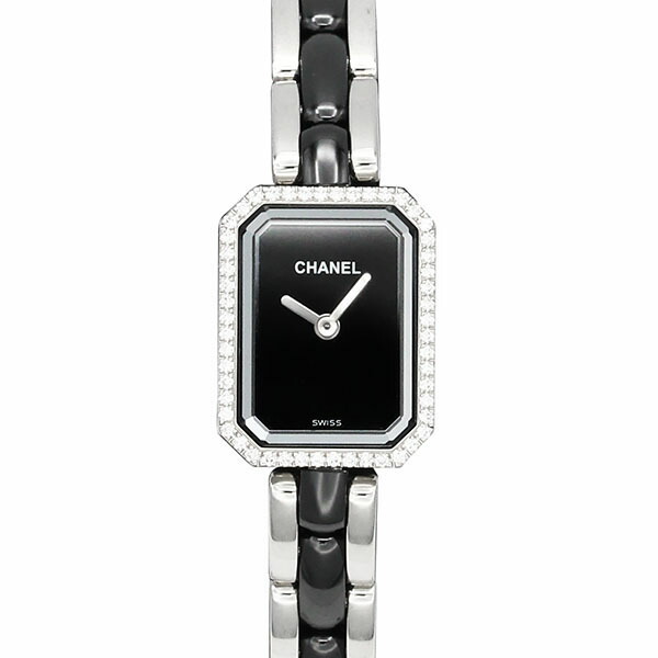 シャネル CHANEL プルミエール セラミック ダイヤベゼル H2163 ブラック文字盤 SS ブラックセラミック クォーツ 15mm レディース腕時計 Premiere Ceramic 中古 ドレスウォッチ ジュエリーウォッチ 女性用 人気 定番 モデル｜質・丸滝