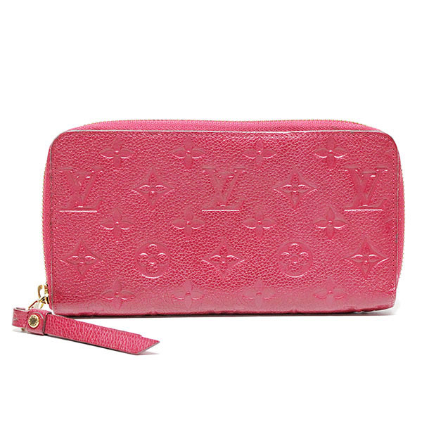 ルイ・ヴィトン LOUIS VUITTON モノグラム・アンプラント ポルトフォイユ・ロン M60359 オロール ラウンドファスナー 長財布 廃番モデル 赤 レディース 女性 ファッション おしゃれ 誕生日 バースデー 記念日 プレゼント ブランド