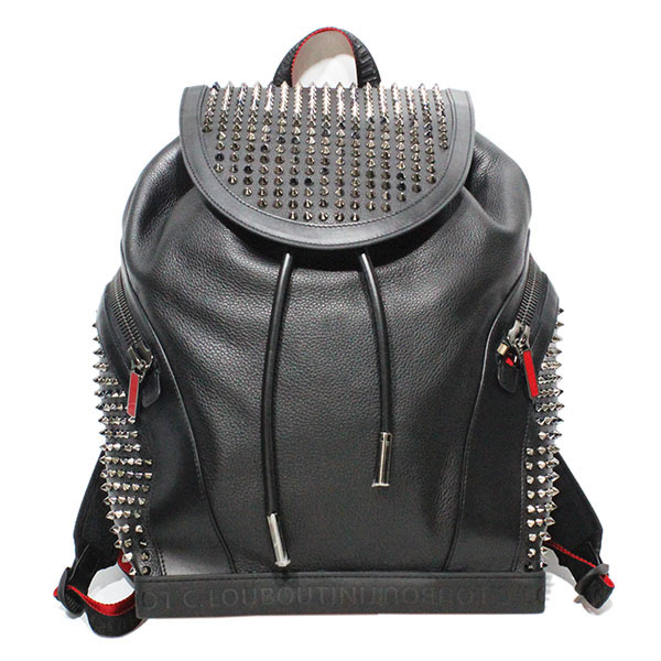 クリスチャンルブタン　ミニ　バックパック　ナイロン　レザー　スタッズ　黒 Christian Louboutin クリスチャンルブタン バッグ スタッズ
