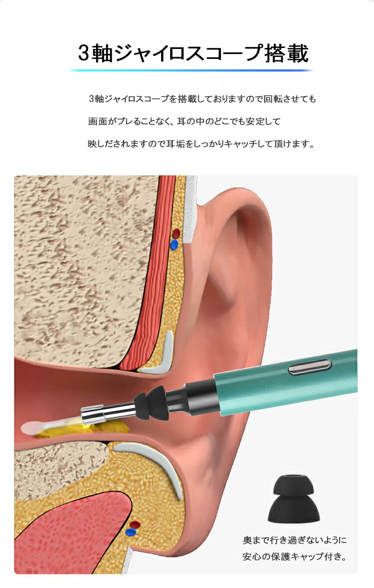 市場 カメラ付 スクリュー 内視鏡付き 耳かき 300万画素 Y9 高画質 Kucha 正規品 最新版 超小型レンズ 耳掃除 耳鏡 高性能 HD ライト