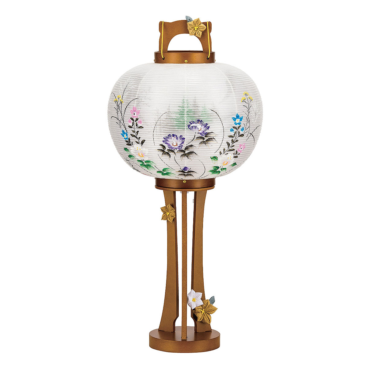 盆提灯 初盆 9号 彩芙蓉 絹二重 ナチュラル コードレス LED樹峰 岐阜提灯 盆ちょうちん 新盆 供養 おしゃれ インテリア提灯 ミニサイズ コンパクト 現代風 リビング モダン インテリア おしゃれ|人形の丸富
