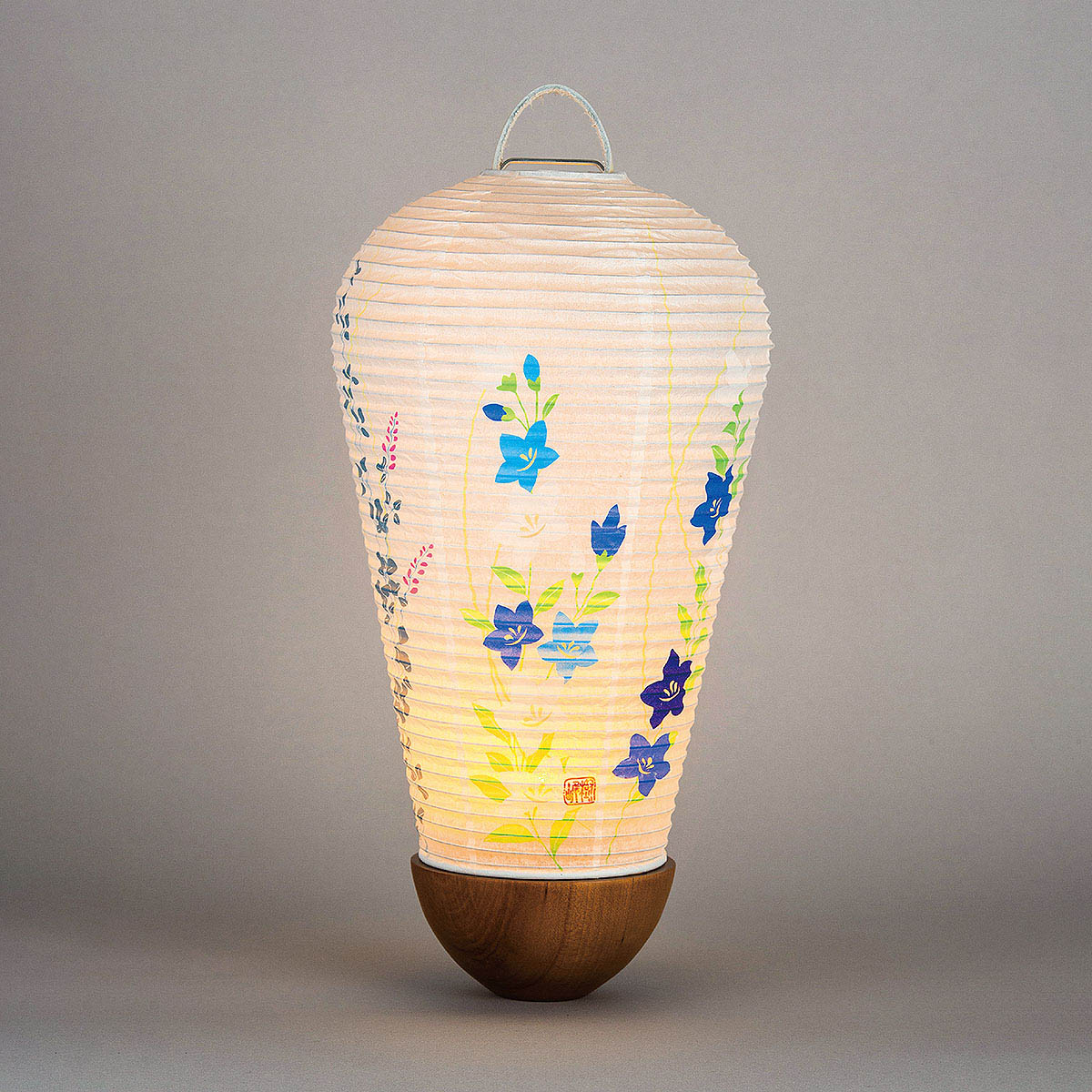 盆提灯 初盆 NOW灯 和紙 岐阜 秋の七草 コードレス LED樹峰 岐阜提灯 盆ちょうちん 新盆 供養 おしゃれ インテリア提灯 ミニサイズ コンパクト 現代風 リビング モダン インテリア おしゃれ｜人形の丸富
