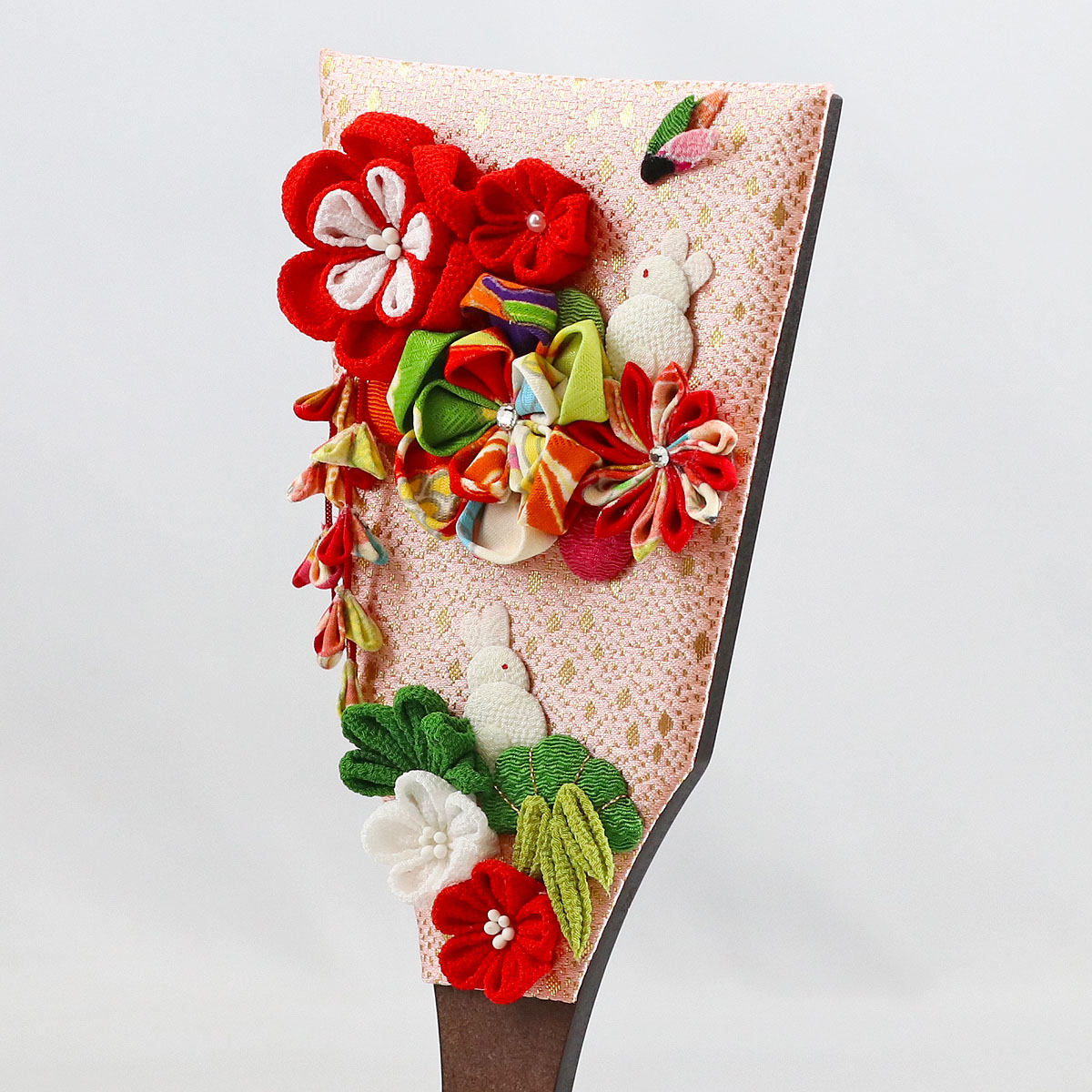 羽子板 初正月 姫羽子板 極上摘み細工 うさぎ 透かし麻の葉模様 木製 円形 三日月形飾り台 Hgmk Mth Ur H17 豆羽子板 おしゃれ インテリア かわいい ミニ羽子板 小さい ミニサイズ コンパクト 初節句 女の子 お正月飾り Deerfieldtwpportage Com