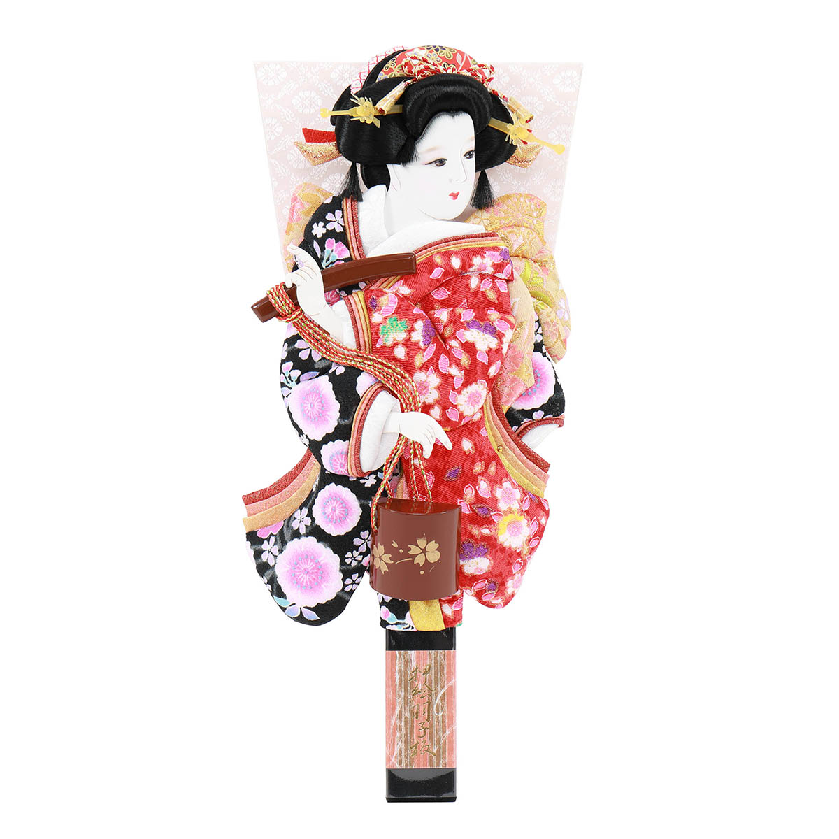 羽子板 初正月 羽子板のみ 10号 姫振袖 汐汲 縮緬押絵羽子板 HGF-1027-10-534 <br>おしゃれ インテリア かわいい 初節句 女の子 お正月飾り ミニサイズ 羽子板単品 ケース別売り 羽子板のみ 押絵羽子板