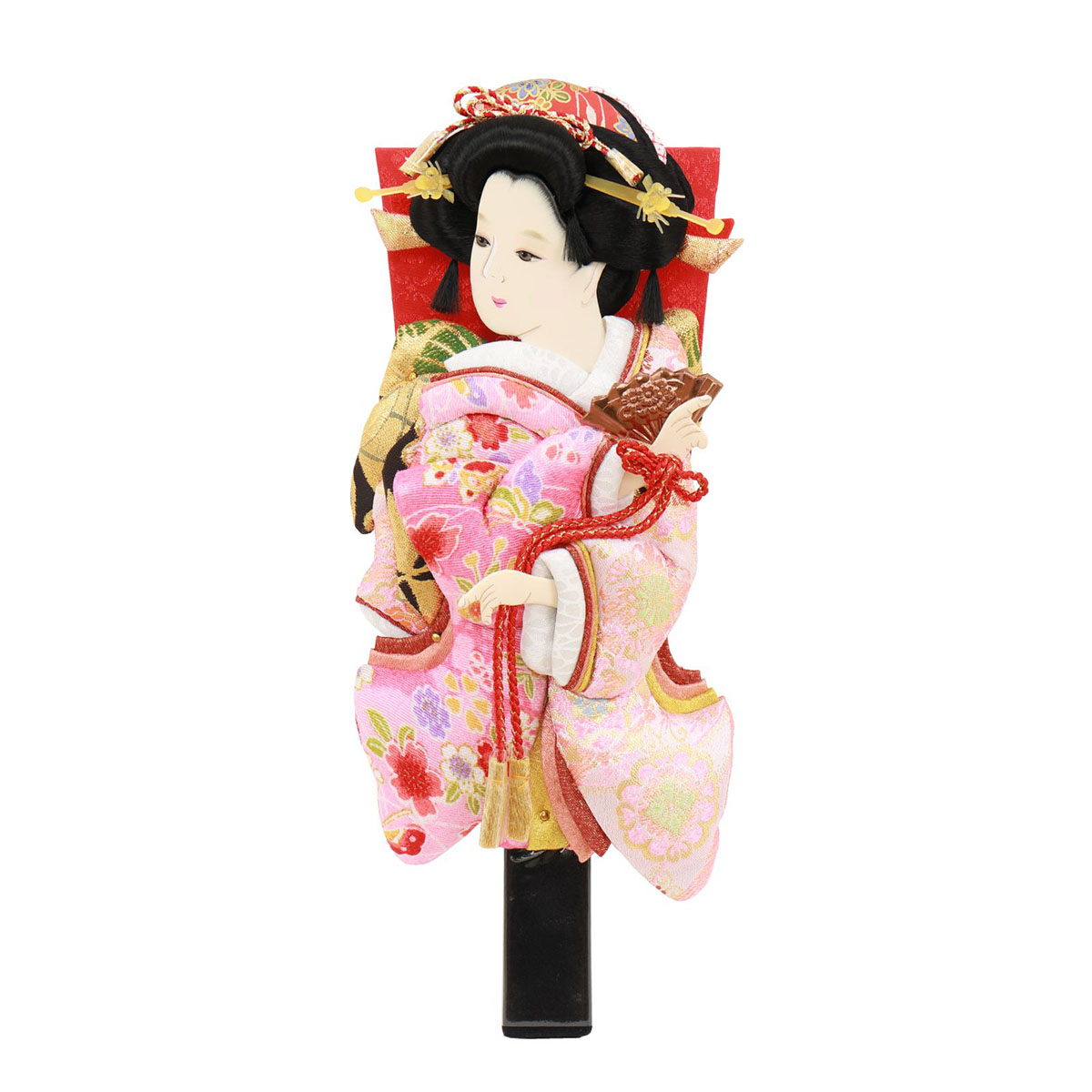 羽子板 初正月 羽子板のみ 9号 姫振袖 道成寺 金襴/縮緬押絵羽子板 HGF-1027-09-222 <br>おしゃれ インテリア かわいい 初節句 女の子 お正月飾り ミニサイズ 羽子板単品 ケース別売り 羽子板のみ 押絵羽子板