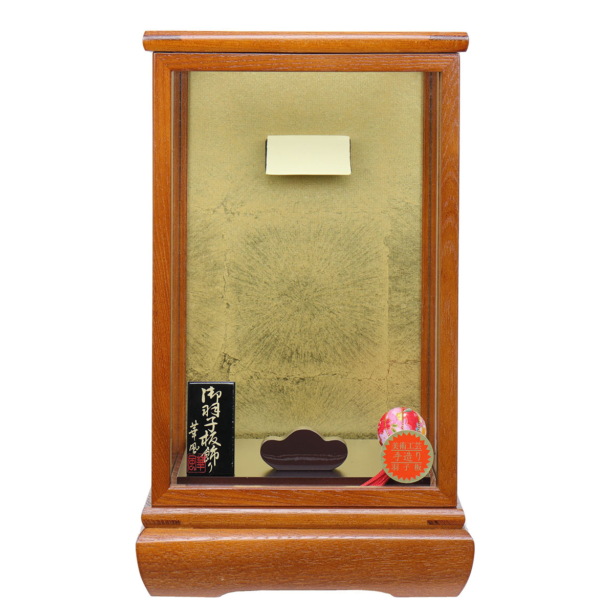 羽子板 初正月 羽子板用ケース 8号 寿苑 茶木目 戸付き ガラスケース 8号羽子板用 HGF-1116-08-030 <br>おしゃれ インテリア かわいい 初節句 女の子 お正月飾り ミニサイズ 羽子板専用 ケースのみ 羽子板専用ケース