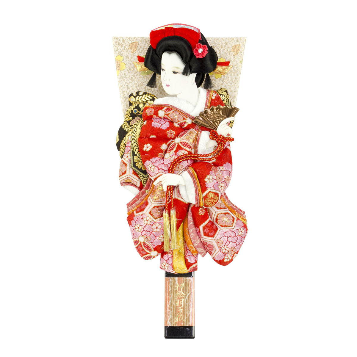 羽子板 初正月 羽子板のみ 10号 花小町振袖 道成寺 金襴押絵羽子板 HGF-1011-10-862 <br>おしゃれ インテリア かわいい 初節句 女の子 お正月飾り ミニサイズ 羽子板単品 ケース別売り 羽子板のみ 押絵羽子板