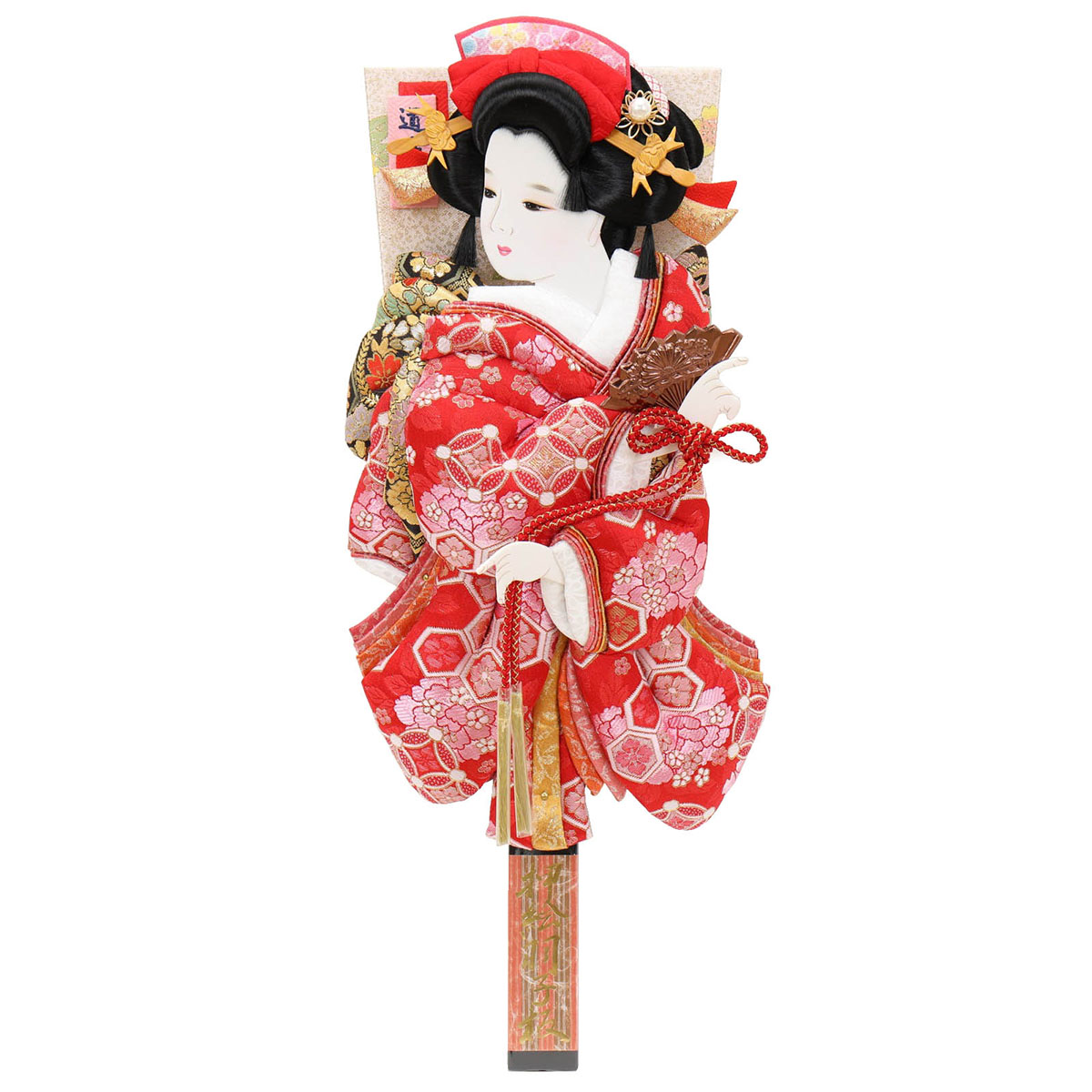 羽子板 初正月 羽子板のみ 15号 花小町振袖 道成寺 金襴押絵羽子板 HGF-1011-15-802 <br>おしゃれ インテリア かわいい 初節句 女の子 お正月飾り 羽子板単品 ケース別売り 羽子板のみ 押絵羽子板