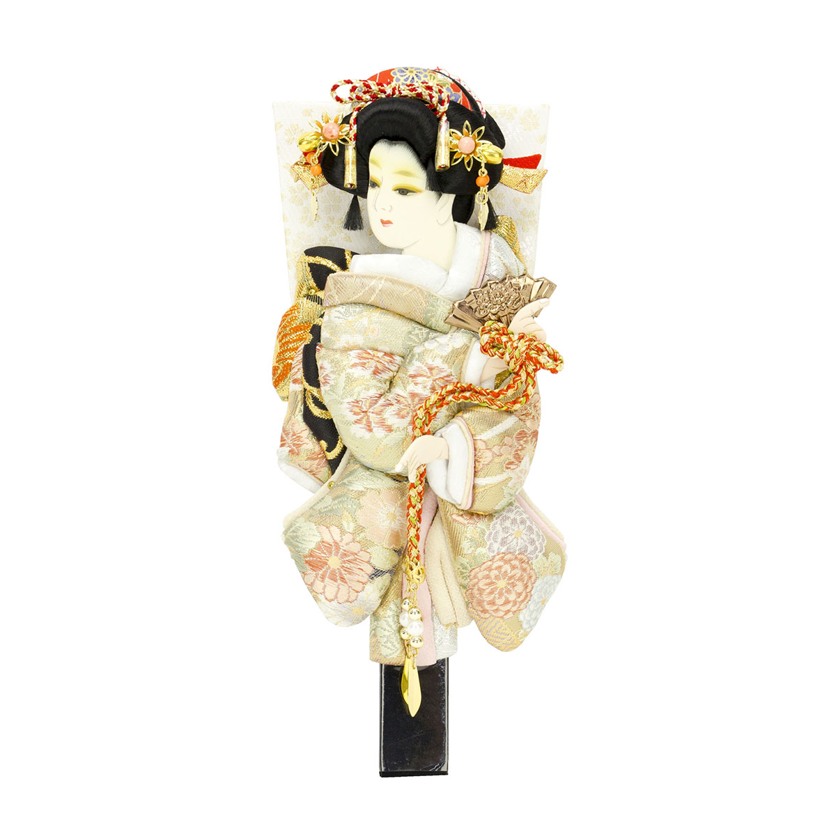 羽子板 初正月 羽子板のみ 8号 帯地春麗 道成寺 京都西陣織正絹帯地押絵羽子板 HGF-1014-08-562 <br>おしゃれ インテリア かわいい 初節句 女の子 お正月飾り ミニサイズ 羽子板単品 ケース別売り 羽子板のみ 押絵羽子板