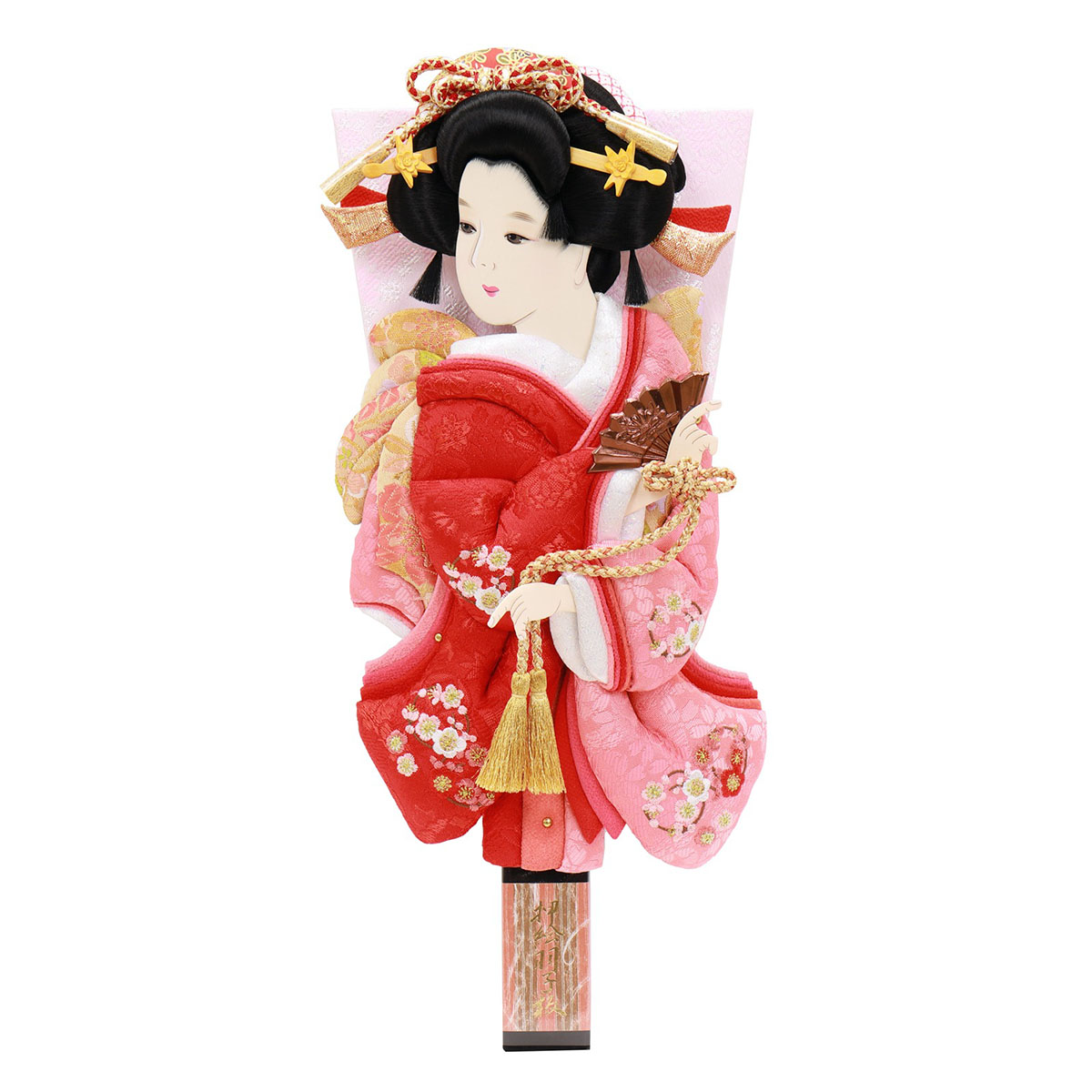羽子板 初正月 羽子板のみ 10号 刺繍振袖 道成寺 金襴刺繍押絵羽子板 HGF-1011-10-852 おしゃれ インテリア かわいい 初節句 女の子 お正月飾り ミニサイズ 羽子板単品 ケース別売り 羽子板のみ 押絵羽子板