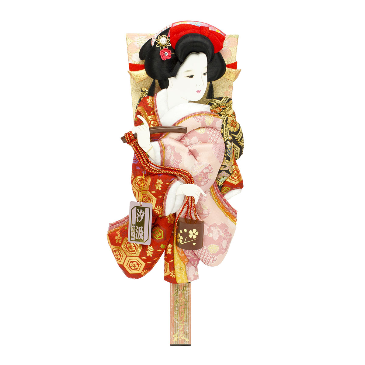 羽子板 初正月 羽子板のみ 15号 花小町振袖 汐汲 金襴押絵羽子板 HGF-1011-15-884 おしゃれ インテリア かわいい 初節句 女の子 お正月飾り 羽子板単品 ケース別売り 羽子板のみ 押絵羽子板