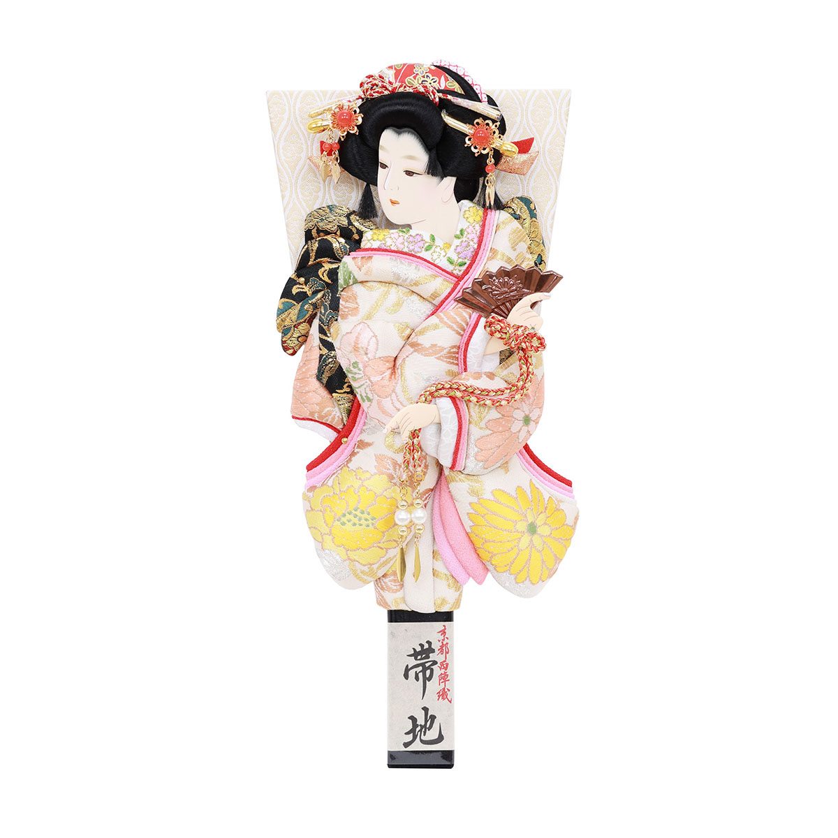 羽子板 初正月 羽子板のみ 10号 帯地結香 道成寺 京都西陣織正絹帯地 押絵羽子板 HGF-1014-10-792 おしゃれ インテリア かわいい 初節句 女の子 お正月飾り ミニサイズ 羽子板単品 ケース別売り 羽子板のみ 押絵羽子板