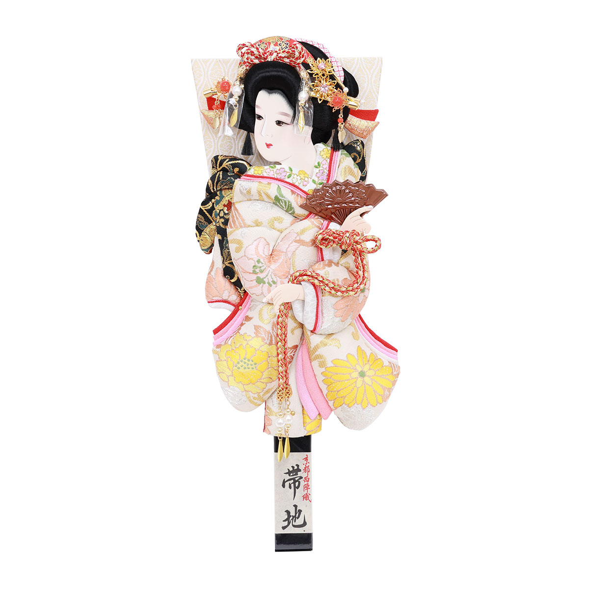 羽子板 初正月 羽子板のみ 13号 帯地結香 道成寺 京都西陣織正絹帯地 押絵羽子板 HGF-1014-13-792 おしゃれ インテリア かわいい 初節句 女の子 お正月飾り 羽子板単品 ケース別売り 羽子板のみ 押絵羽子板