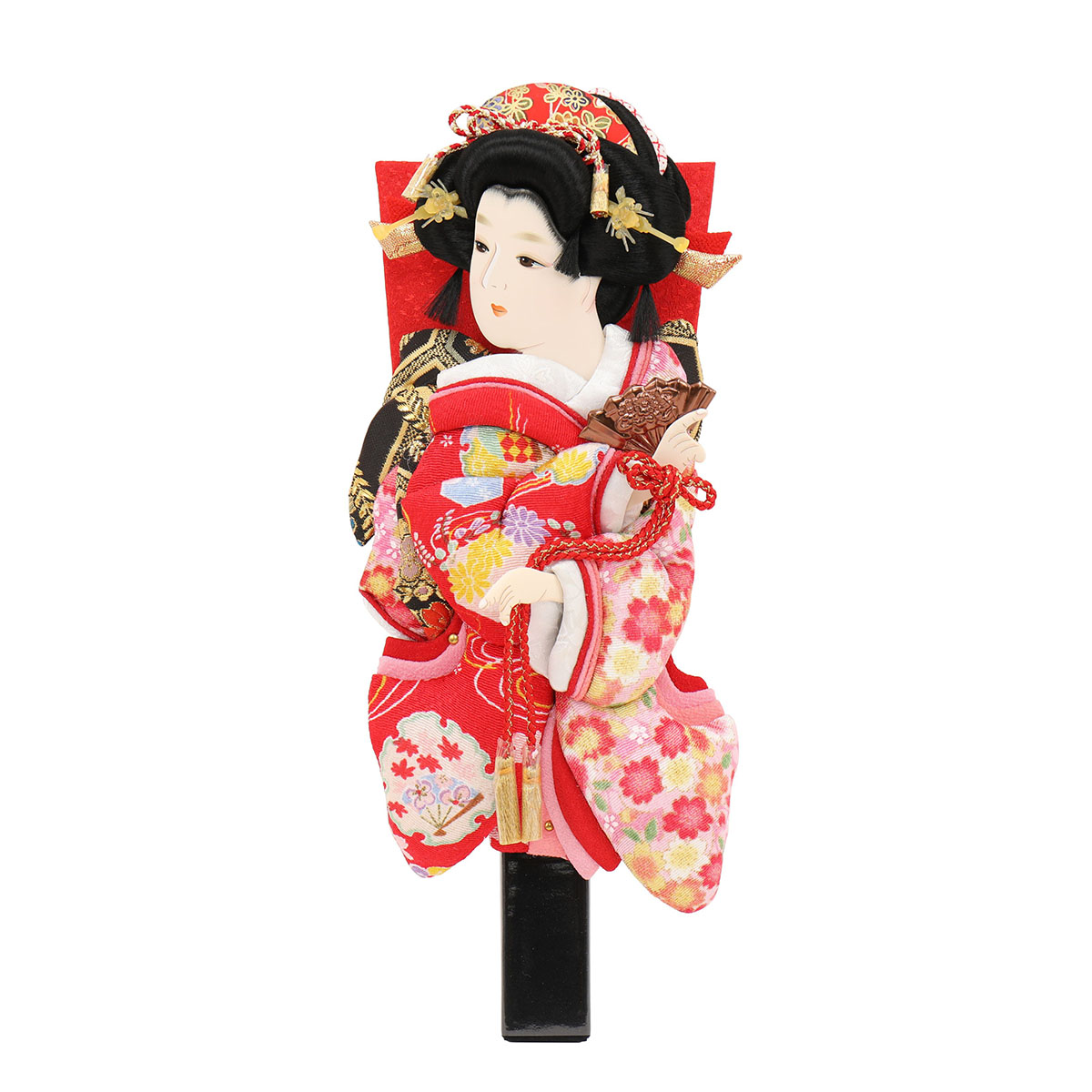 羽子板 初正月 羽子板のみ 9号 姫振袖 道成寺 縮緬 押絵羽子板 HGF-1027-09-262 おしゃれ インテリア かわいい 初節句 女の子 お正月飾り ミニサイズ 羽子板単品 ケース別売り 羽子板のみ 押絵羽子板