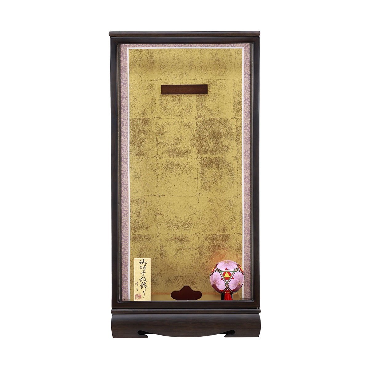 羽子板　総檜造り白木ガラスケース８号・サイズ間口約２５×奥行約２１×高さ約３８㎝ 羽子板 総檜造り白木ガラスケース8号・サイズ間口約25×奥行約21