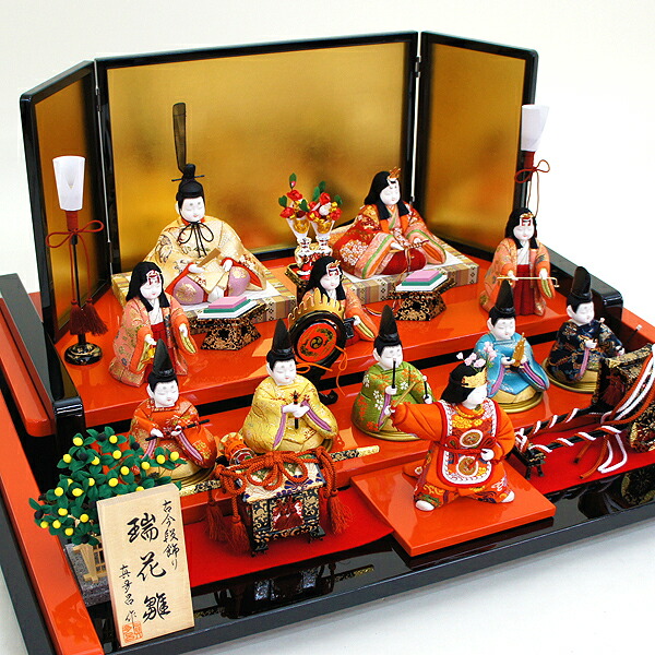 瑞花雛 コンパクト 真多呂 木目込人形飾り 雛 P10 人形の丸富雛人形 コンパクト P10 おもちゃ Hnm 1354 39 おひなさま インテリア 木目込み雛人形 かわいい ひな人形 おしゃれ 送料無料 真多呂 お雛様 木目込み飾り 真多呂 雛 真多呂作 11人飾り 木目込み飾り 雛人形