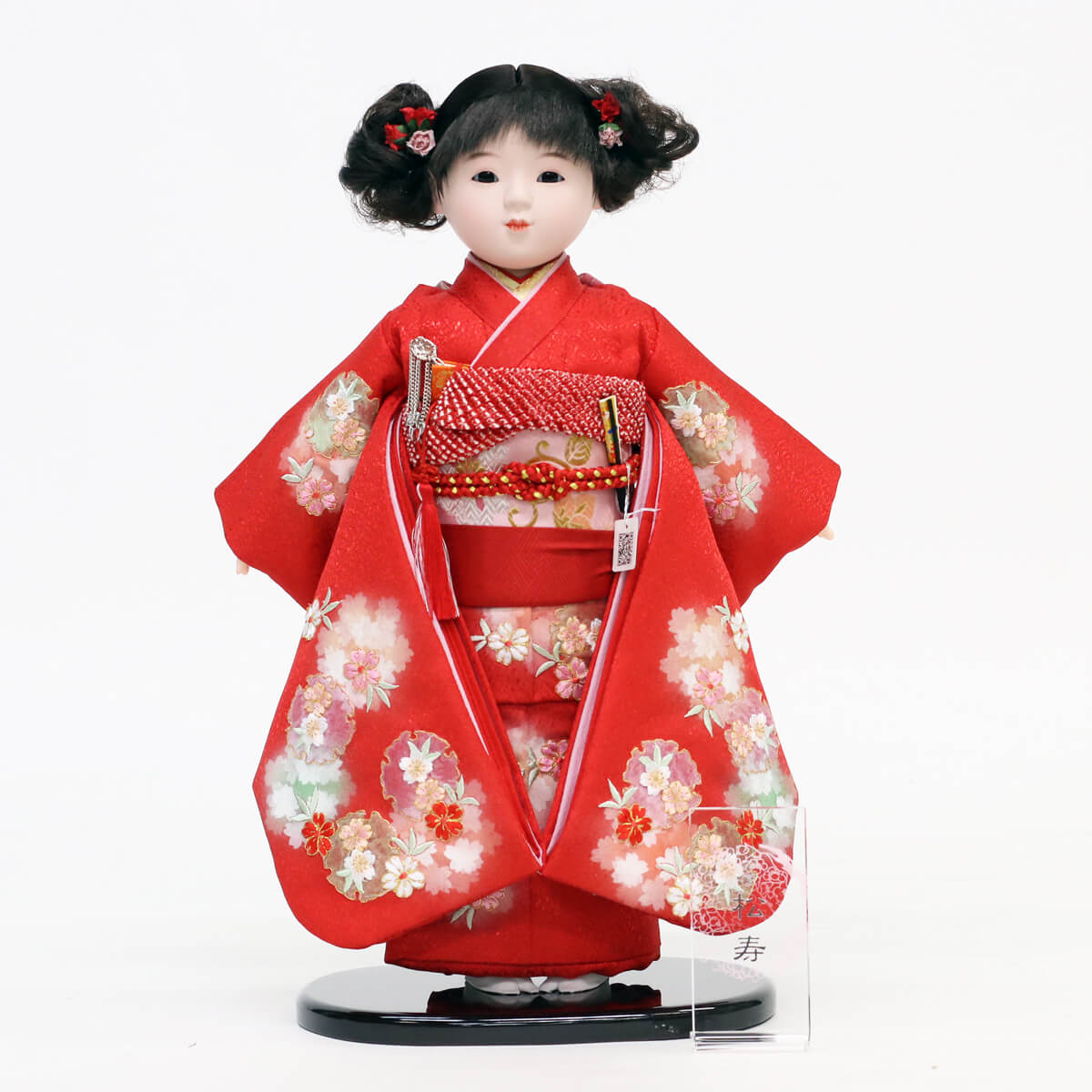 市松人形 松寿作 市松人形 切嵌京刺繍 松寿 ICMY-BC12-43 おひなさま お雛様 ひな人形 かわいい おしゃれ インテリア モダン