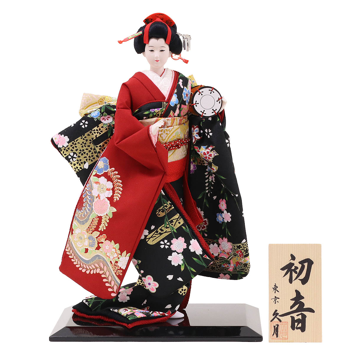 楽天市場】日本人形 美人 23cm 【舞踊 舞妓 太鼓 512】 人形 お