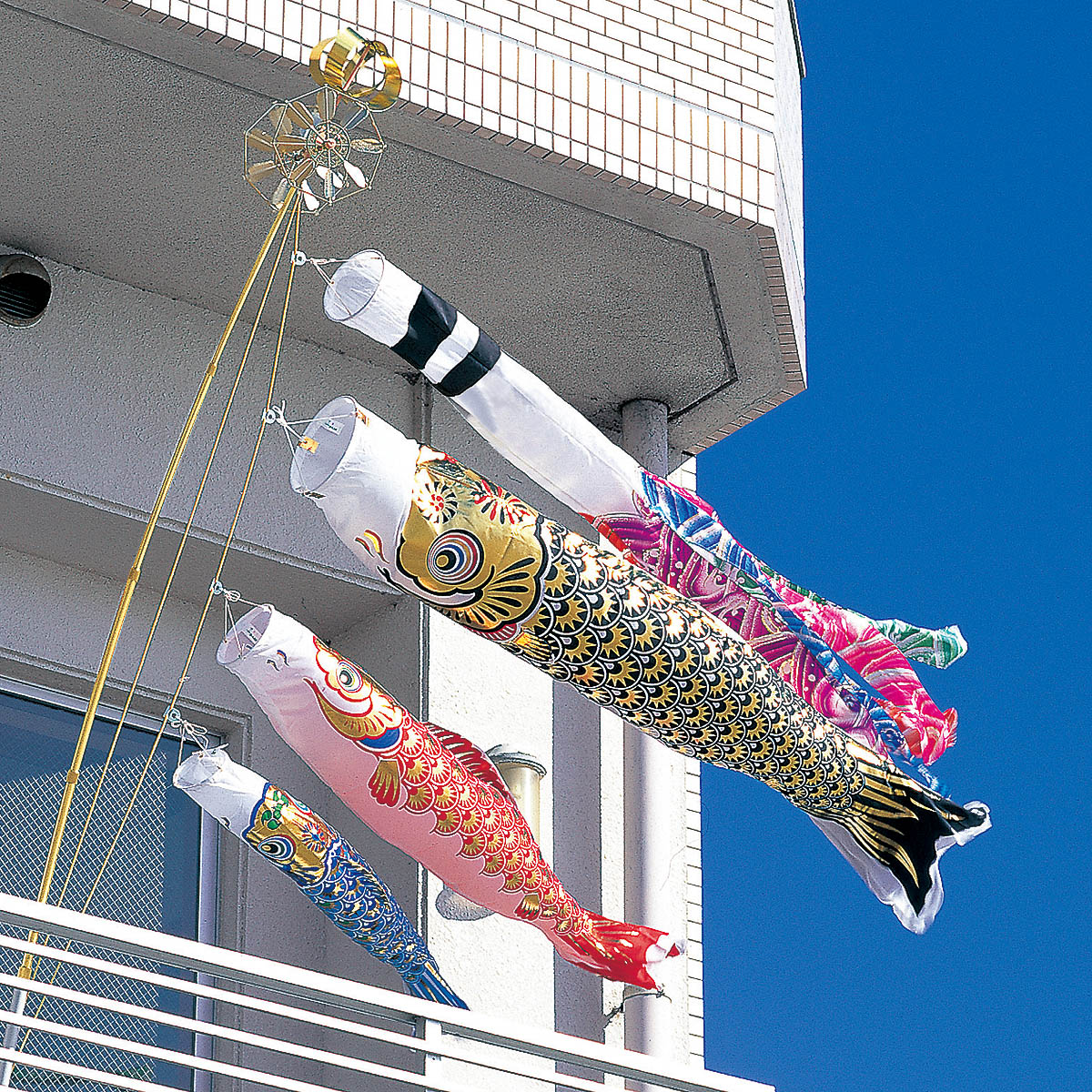 楽天市場】鯉のぼり ベランダ用 スパークル金太郎鯉 1.5m 6点